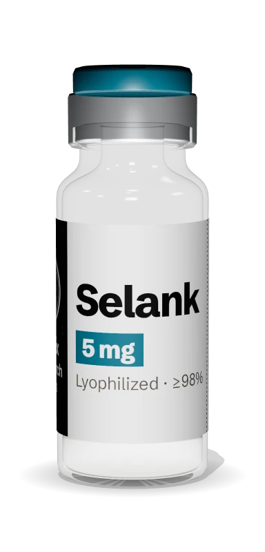 Selank 5mg research vial, Helix Research Labs label